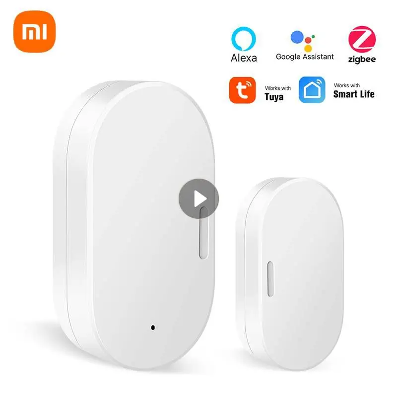 Xiaomi-Sensor de porta Zigbee para casa inteligente, alarme anti-roubo, controle remoto, automação, trabalho com Alexa, Google Home Via Smart Life