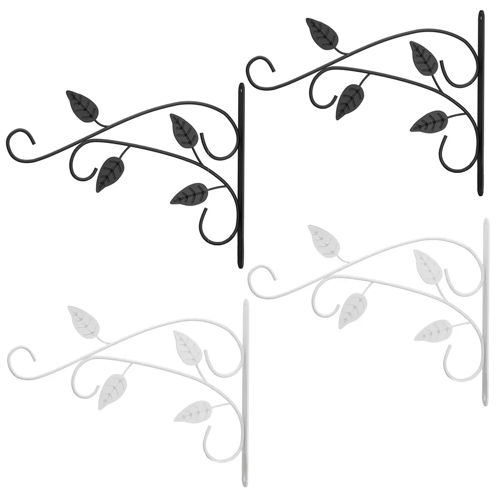 

2Pcs Wrought Iron Wall Mounted Flower Pot Rack Wall Hanging Hanging Orchid Rack Iron Wall Hooks Plant Hook Lanterns Decoration