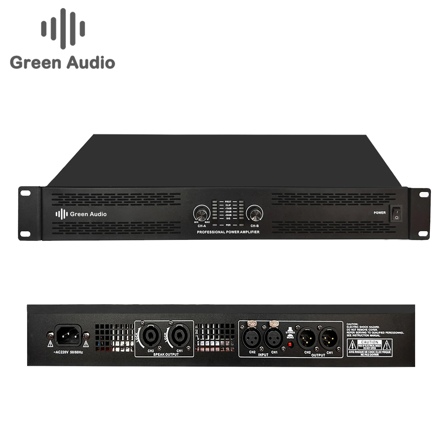 

GAP-S1600 Audio Power Amplifier 1.5U 2*600W Professional Stereo Power Amplifier Broadcast System Amplificador