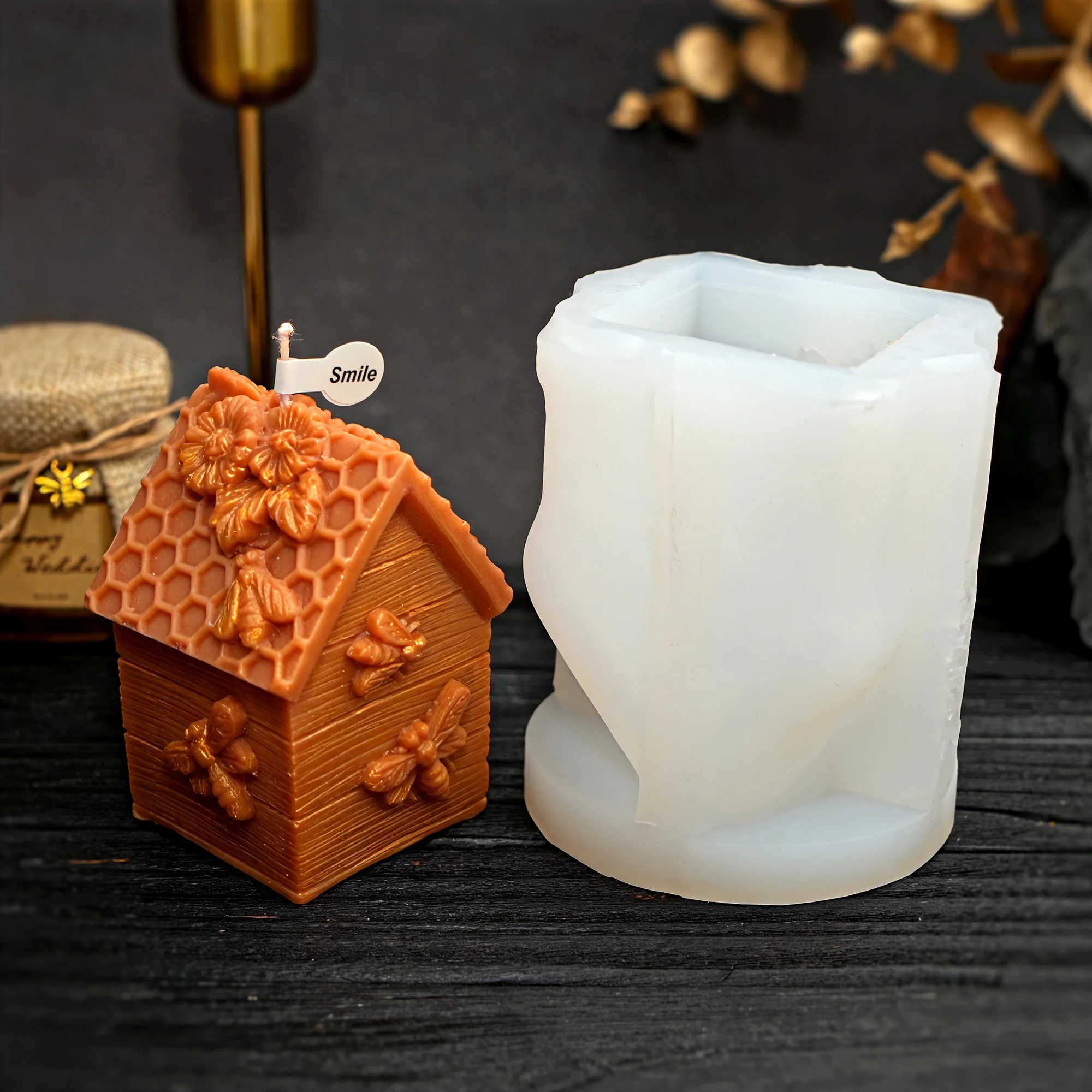 3D ハニカム蜂キャンドルモールド蜂ハニカム花のデザイン付き - Soap Making Recipes のレビューと価格