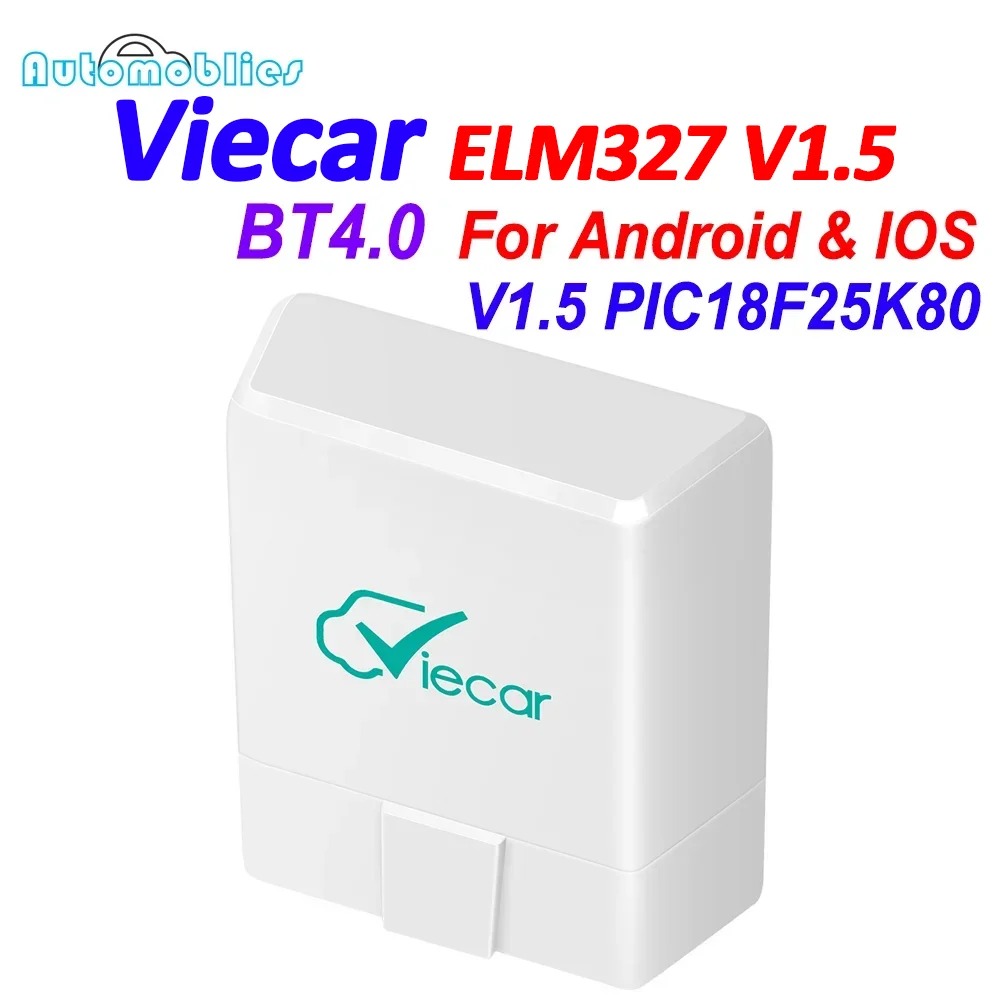 Newest Viecar ELM327 V1.5 Bluetooth 4.0 OBD2 Car Autosanner Diagnostic Scanner Tool function as Mini ELM 327 for Android IOS