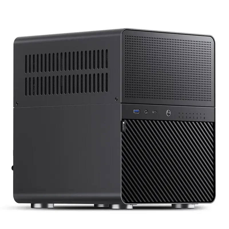 

JONSBO Stock Mini-ITX N3 NAS Chassis with Aluminum Shell 8+1 HDD Bay Dual 100mm Fans SFX PSU ITX Motherboard