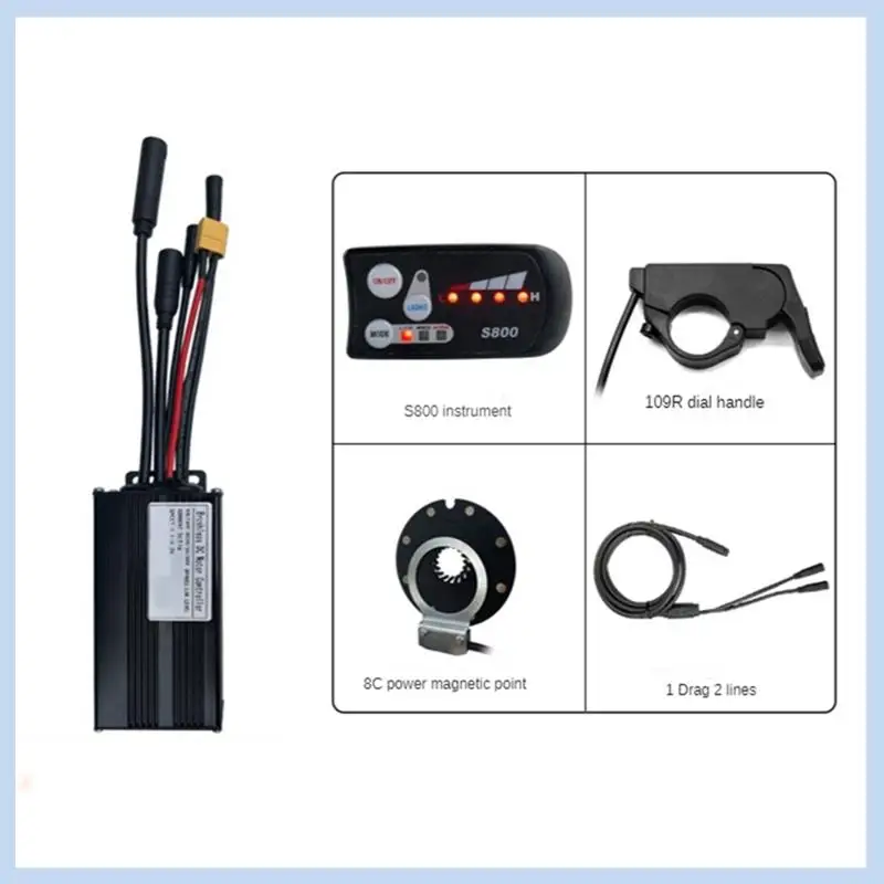 

AS63-Controller System 26A 36V/48V 500W/750W Motor S800 Electric Bicycle Controller As Shown With Universal Controller Small Kit