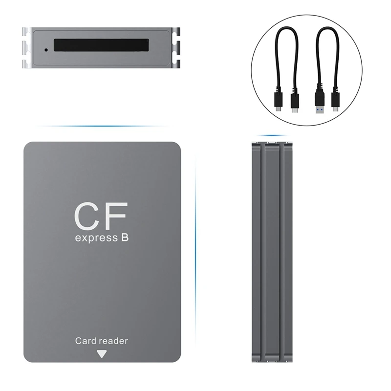 Cfexpress Type B Card Reader USB3.2 Gen2 10Gbps Cfexpress Reader Memory Card Adapter With USB C To USB C/A Cable