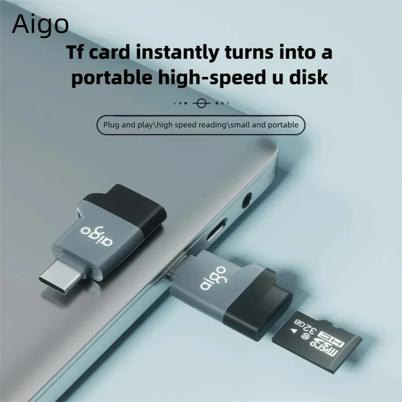 Aigo Type-C TF Card Reader USB3.0/2.0 High Speed Type C Memory Card Adapter USB-C to TF Card For PC Laptop Accessories Tablet