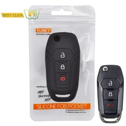 Silicone Car Key Case For Ford F-150 F-250 F-350 Explorer Ranger KA Fiesta Mondeo Cover Keyless Remote Fob Shell Skin Holder