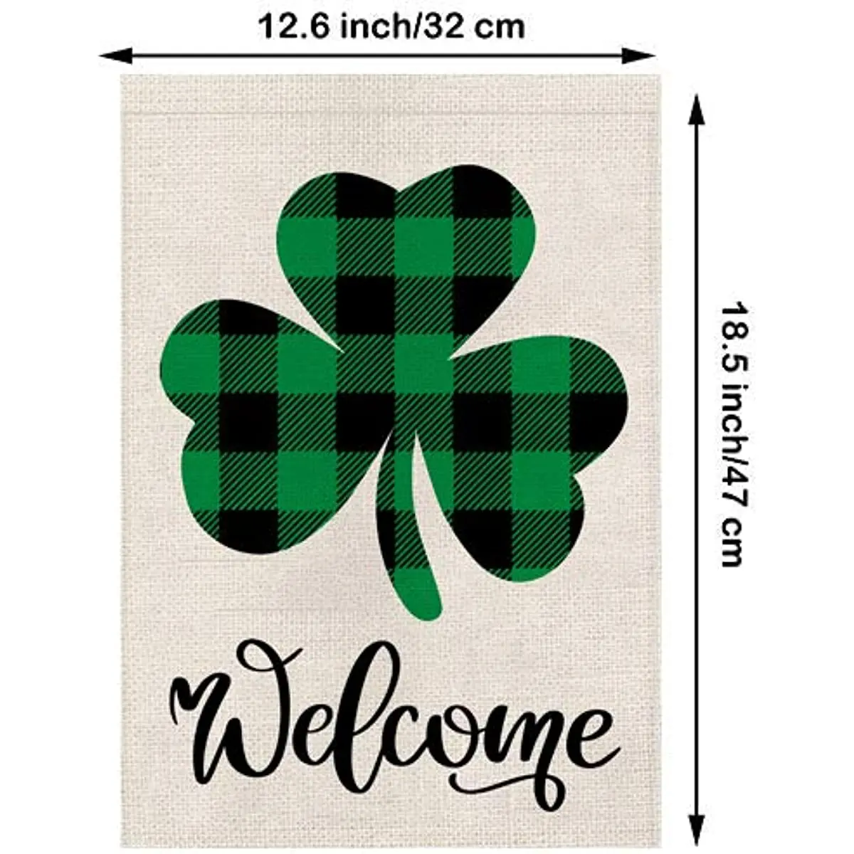 St Patricks Day Garden Flag Welcome Shamrocks Yard Outdoor Decoration Vertical Double Sized Burlap Spring Summer Holiday Decors