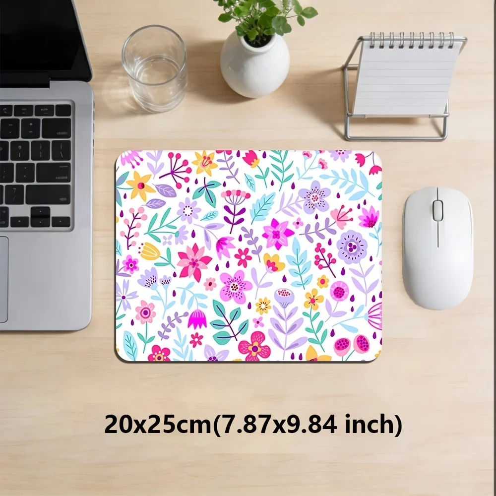 CIFBUY Flower Mouse Pad Waterproof Aluminum Desk Pad Anti-Slip Office Gaming Keyboard Pad Durable Gold Computer Mat