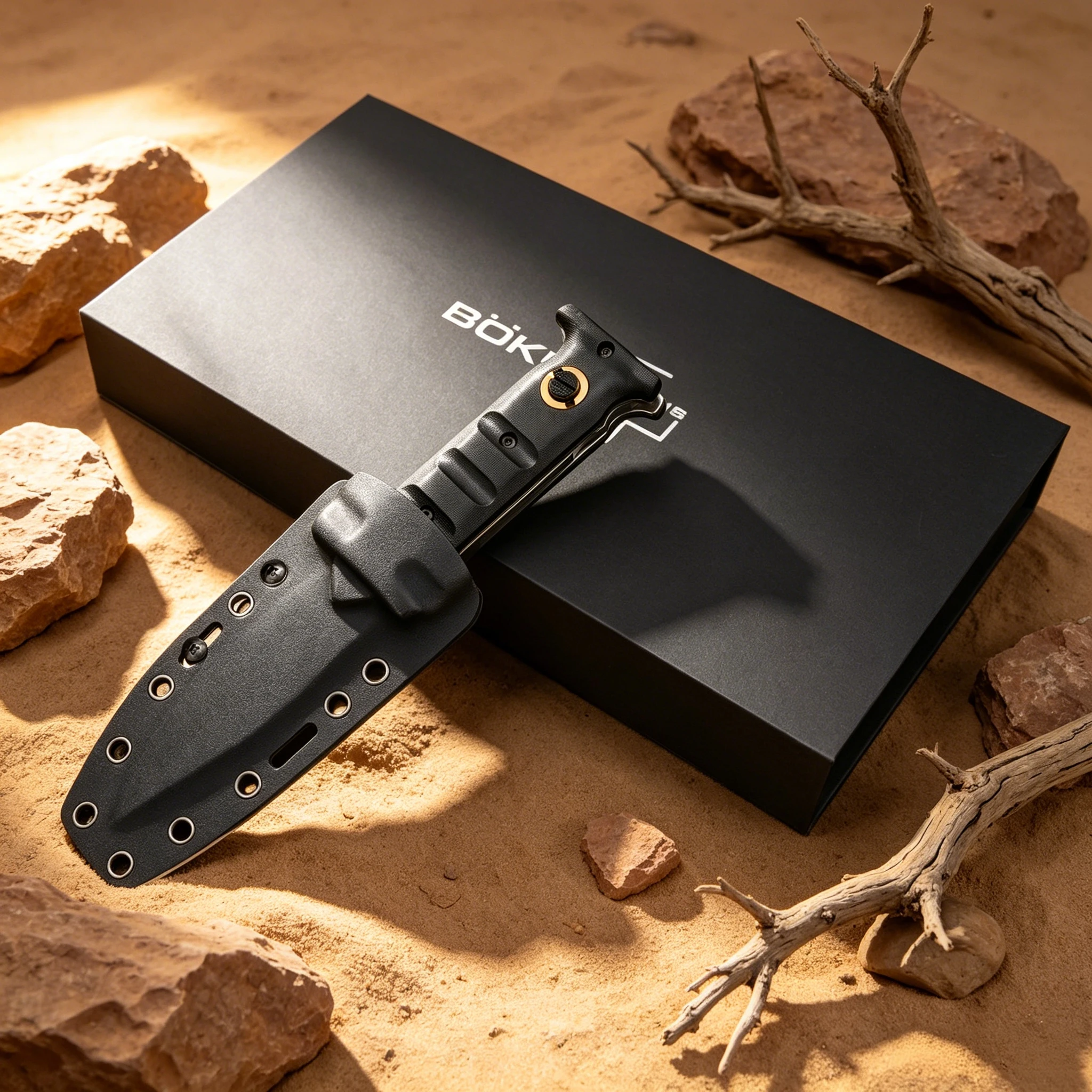 BOKE - High-quality EDC personalized small straight knife, made of D2 steel, multi-functional hiking and camping knife