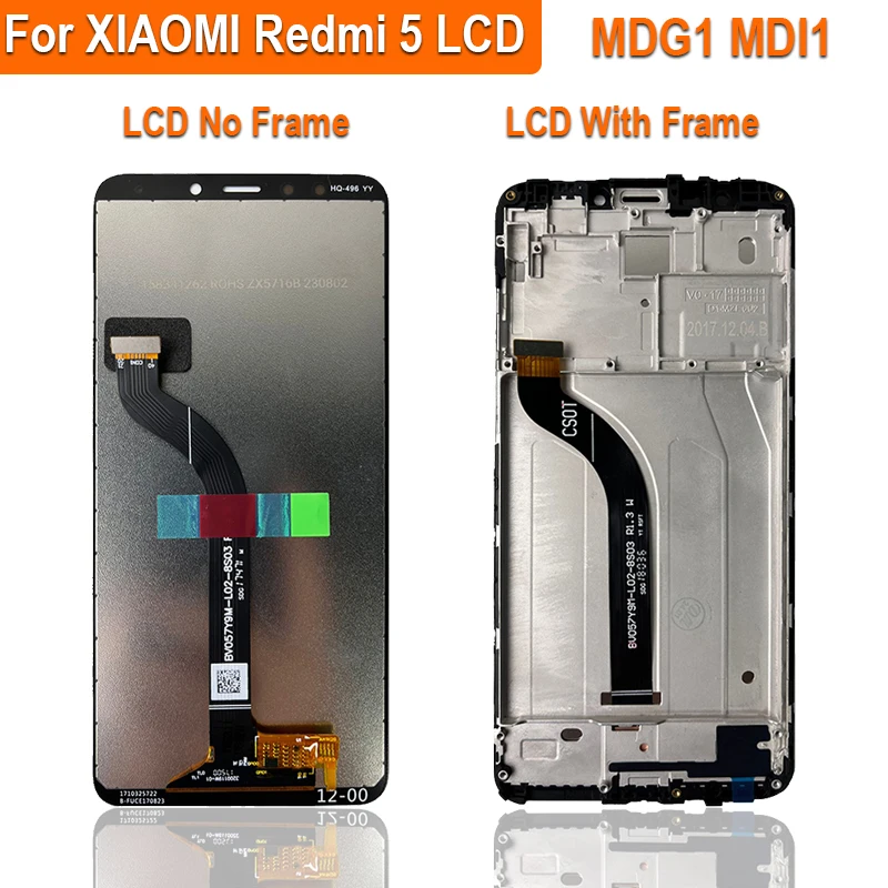 5,7-дюймовый дисплей для Xiaomi Redmi 5, ЖК-дисплей MDG1 MDI1, премиальный ЖК-дисплей с сенсорным экраном и дигитайзером в сборе, сменные детали для Redmi 5, ЖК-дисплей