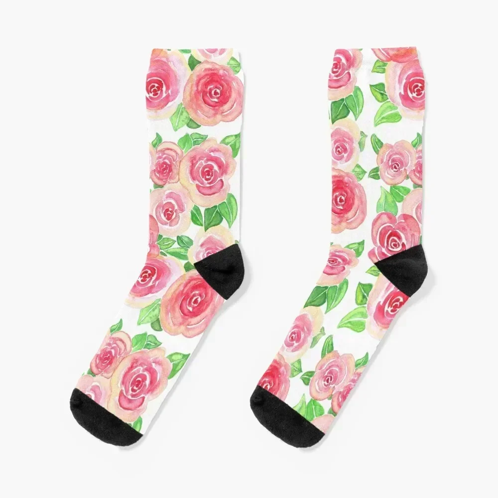 Dreaming of Pink Roses Socks sports stockings Antiskid soccer Running Men's Socks Women's