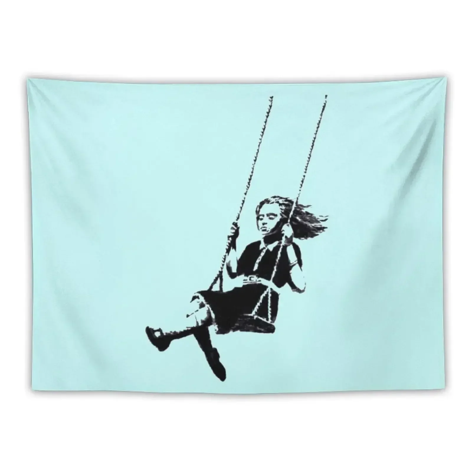 Girl on Swing Tapestry Decoration Bedroom Decorative Paintings Wall Carpet Tapestry