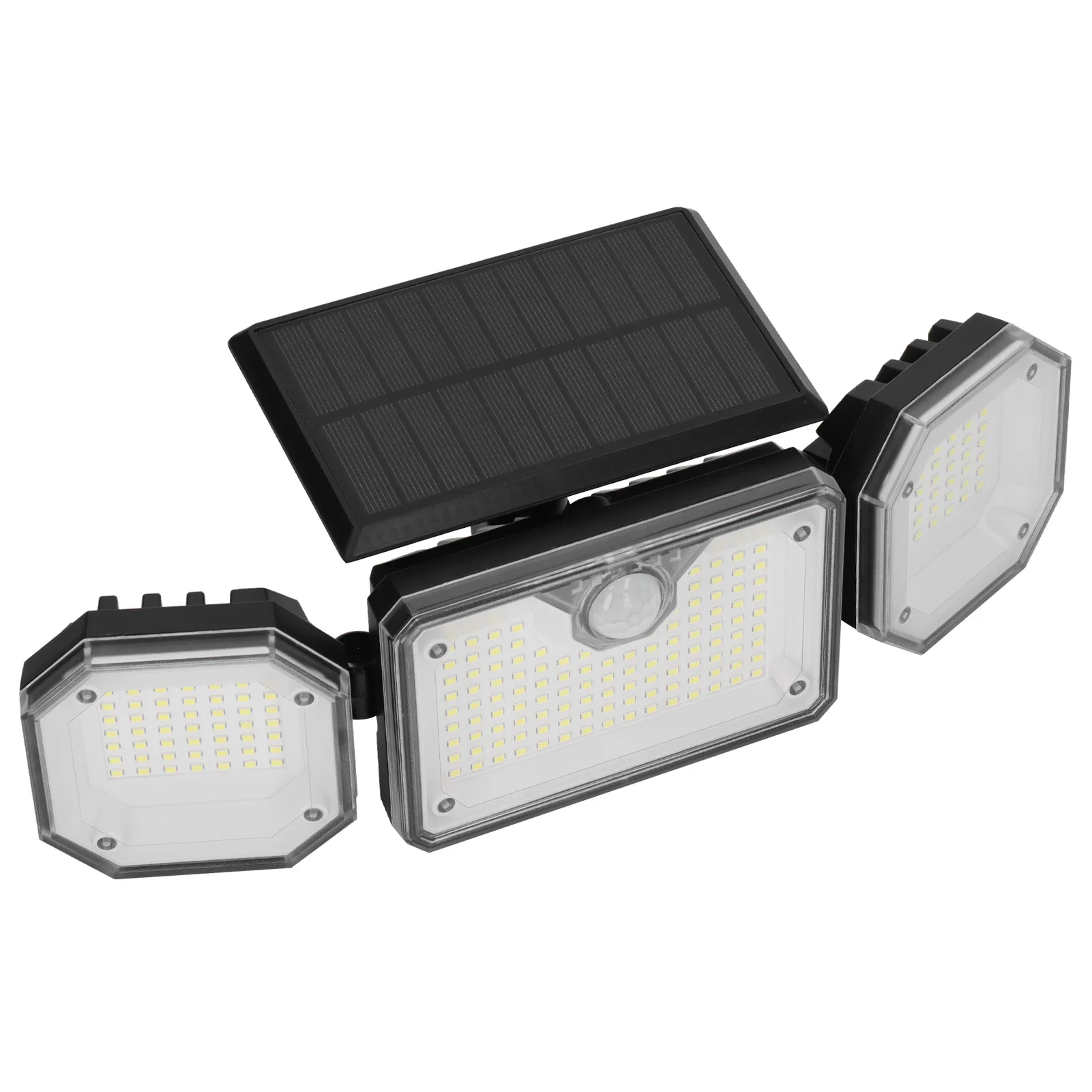 

Solar Outdoor Light Motion Sensor 3 Heads Security IP65 Waterproof With Remote Control for Pathway Fence