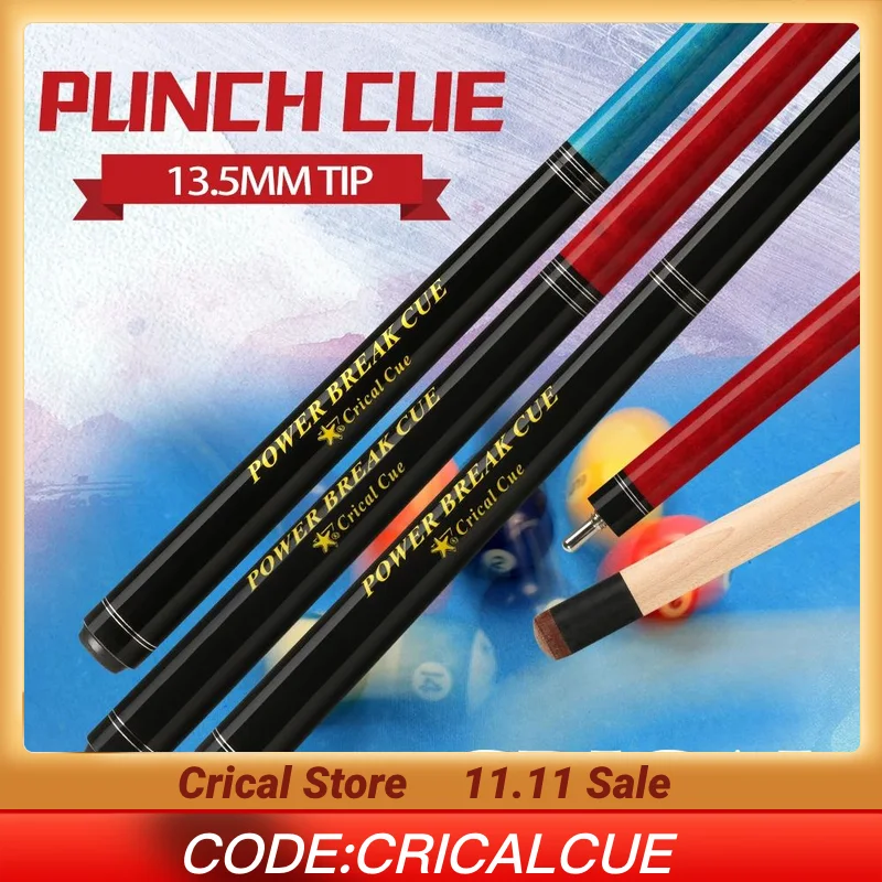 

Professional Crical Billiards Punch Cue with Gifts Technology, Hard Technology, Maple Shaft Jump Stick, 138cm, 13.5mm Tip