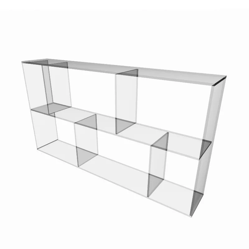 Small bookshelf wall household living room acrylic transparent bookcase simple floor shelf figure integrated