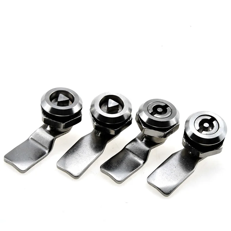 Stainless Steel Drawer Cabinet Lock Box Door Lock Triangle Key Cam Industrial Lock Cylinder Hardware Power Distribution Tool