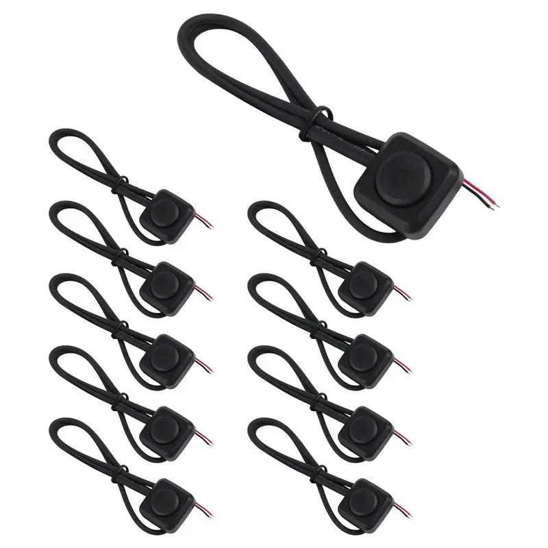 ABKW-10Pcs 12V/24V Mini Momentary Push Button ON/Off Switch, Surface Mount, Easy Installation For Electronic Experiment Durable