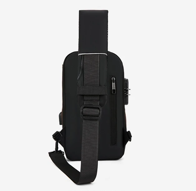 New Model Business Men's Chest Bag - Large Capacity Casual Crossbody Bag with USB Charging Function - Single Shoulder Bag