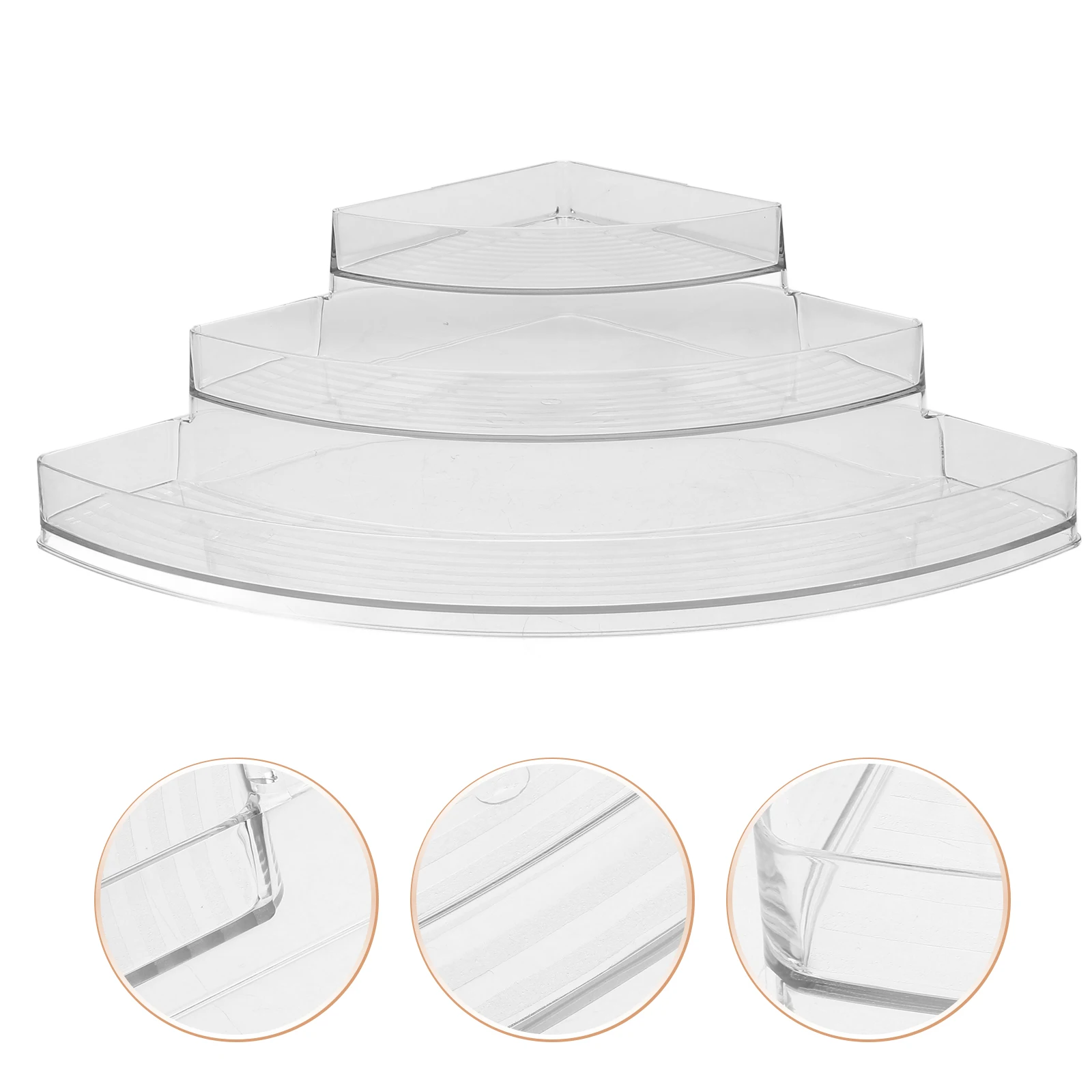 

Acrylic Storage Rack 3-Tier Display Stand Nail Polish Perfume Organizer Desktop Shelves Reusable Acrylic Riser Shelf Makeup