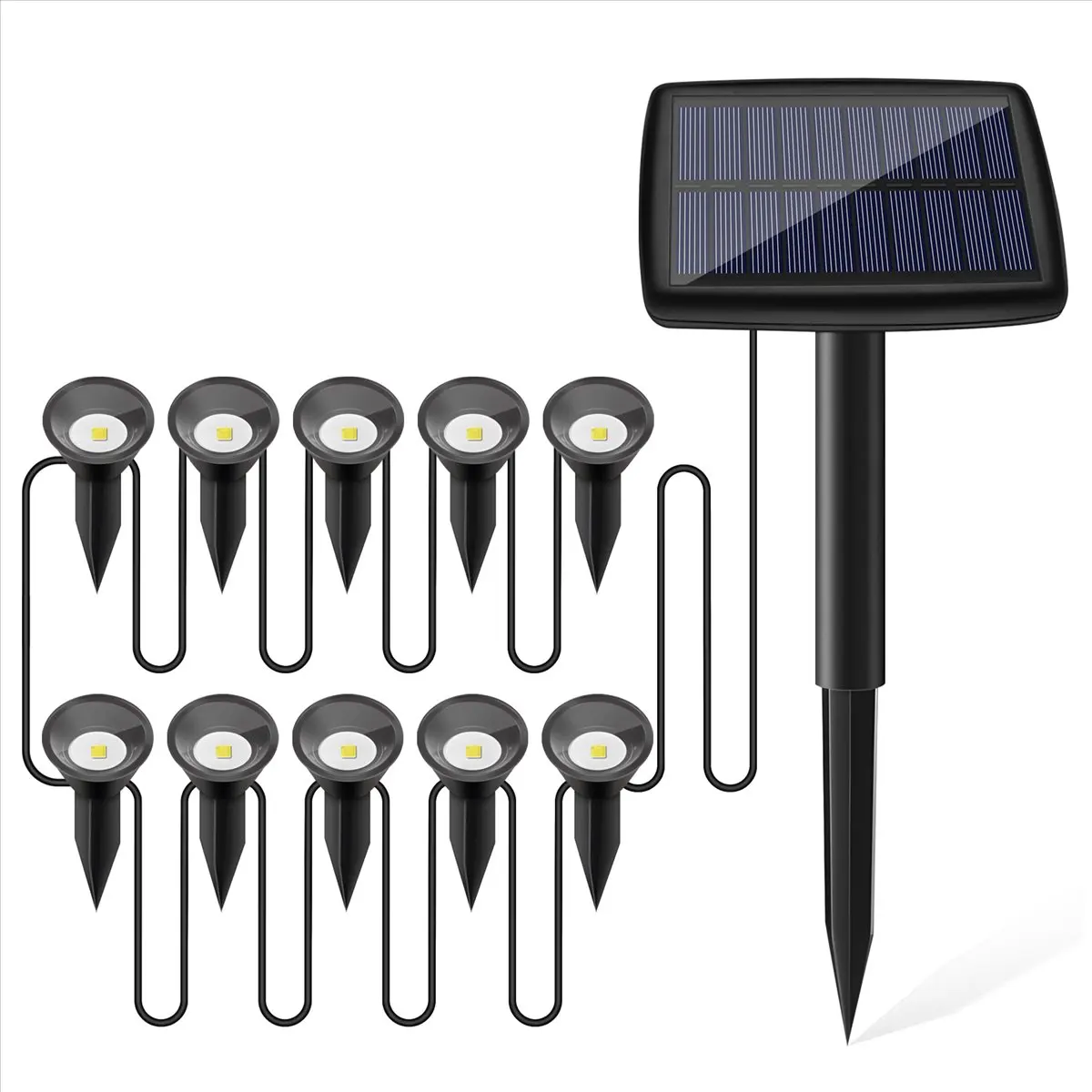 Y17A 10 in 1 Solar Lights Outdoors Waterproof Solar Lawn Light Solar Power Light for Garden Path Pool Decoration