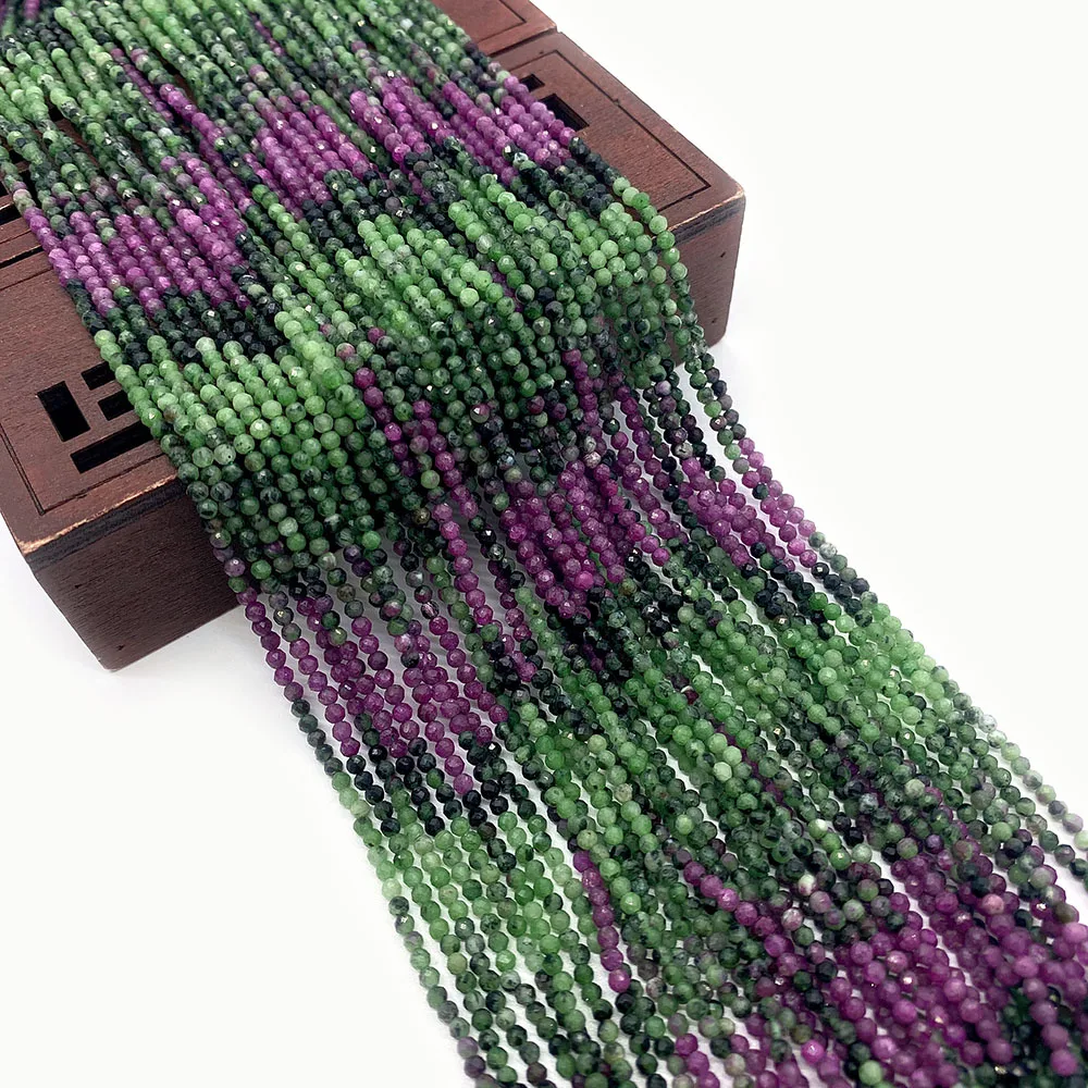 

2/3/4mm Natural Stone Beads Gradient Faceted Agate Quartz Handmade Loose Beads for DIY Fashion Charm Necklace Bracelet Jewelry