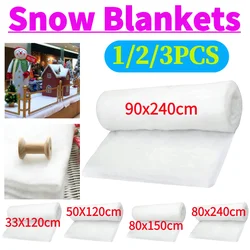 Artificial Christmas Fake Snow Cotton Carpet Fluffy Fiber Stuffing White Snow For Xmas Tree Ornament Christma Soft Snow Cover