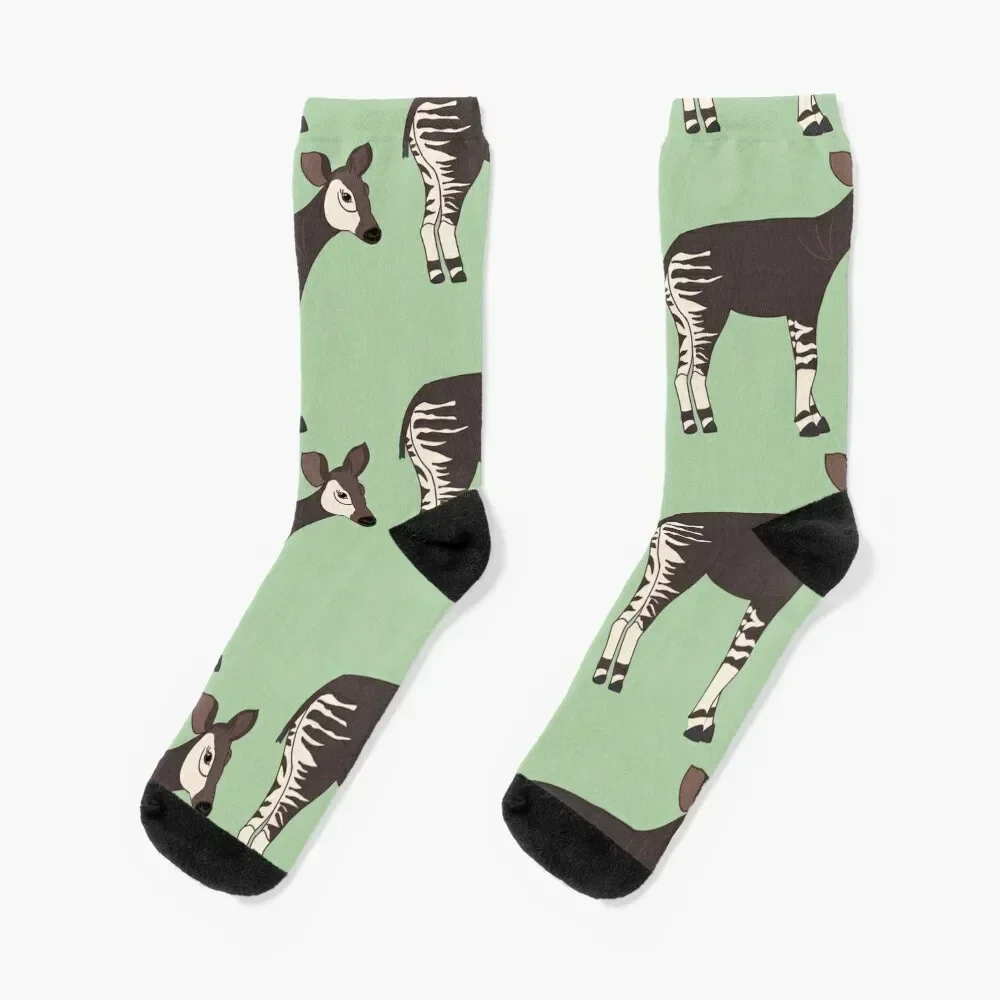 

Okapi Side View - Cartoon Socks basketball sports stockings heated sheer Designer Man Socks Women's