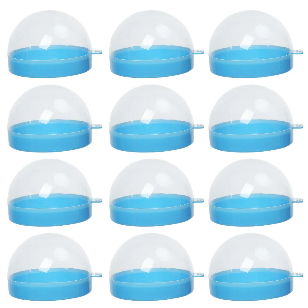 

12 Pcs Plastic Box Semicircle Candy Boxes Creative Wedding Treats Biscuit DIY Party Gift
