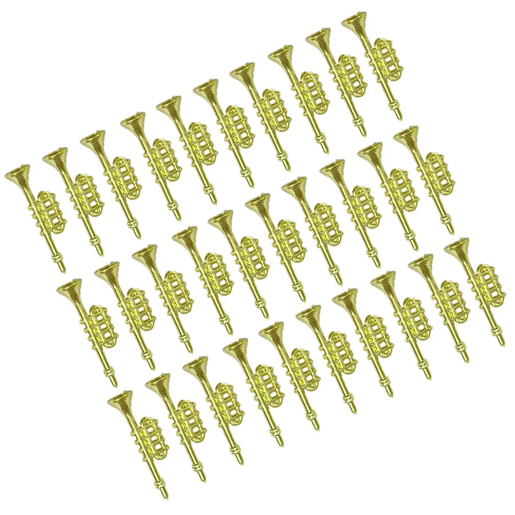 

60Pcs Electroplating Horn Pendant Christmas Party Decorations Golden Christmas Tree Ornaments Gift Home Embellishments