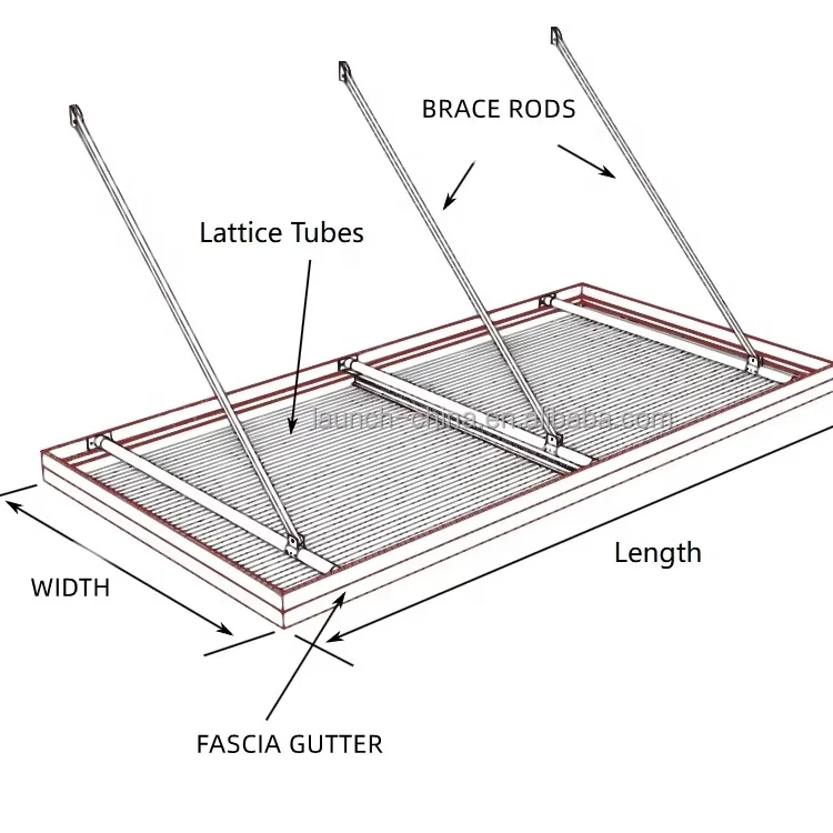 Aluminum Awning Sun Shade Canopy for Car Parking Patio