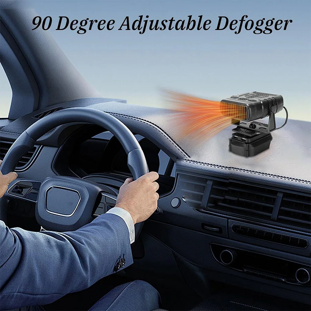 

Портативный обогреватель 12 В, обогревательный вентилятор, электрический автомобильный обогреватель, воздушный охладитель, вентилятор, сушилка, аксессуары для защиты от запотевания лобового стекла