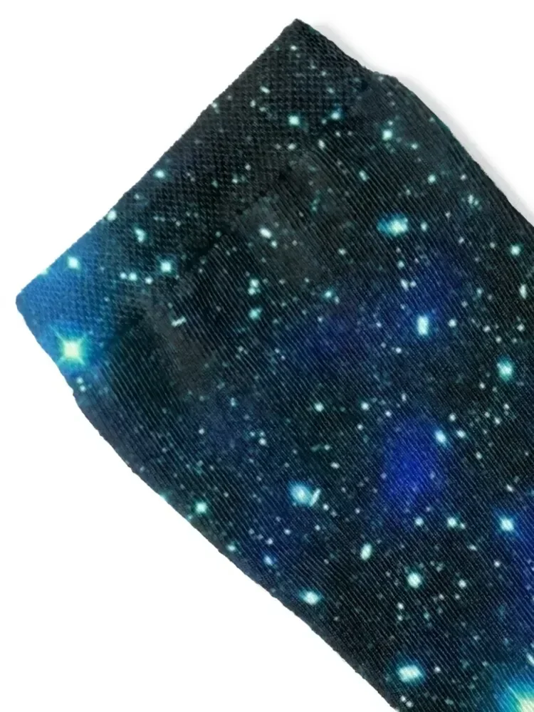 Galaxy Dark Matter Deep Blue Teal Meias antiderrapantes quentes de inverno para esportes masculinos e femininos