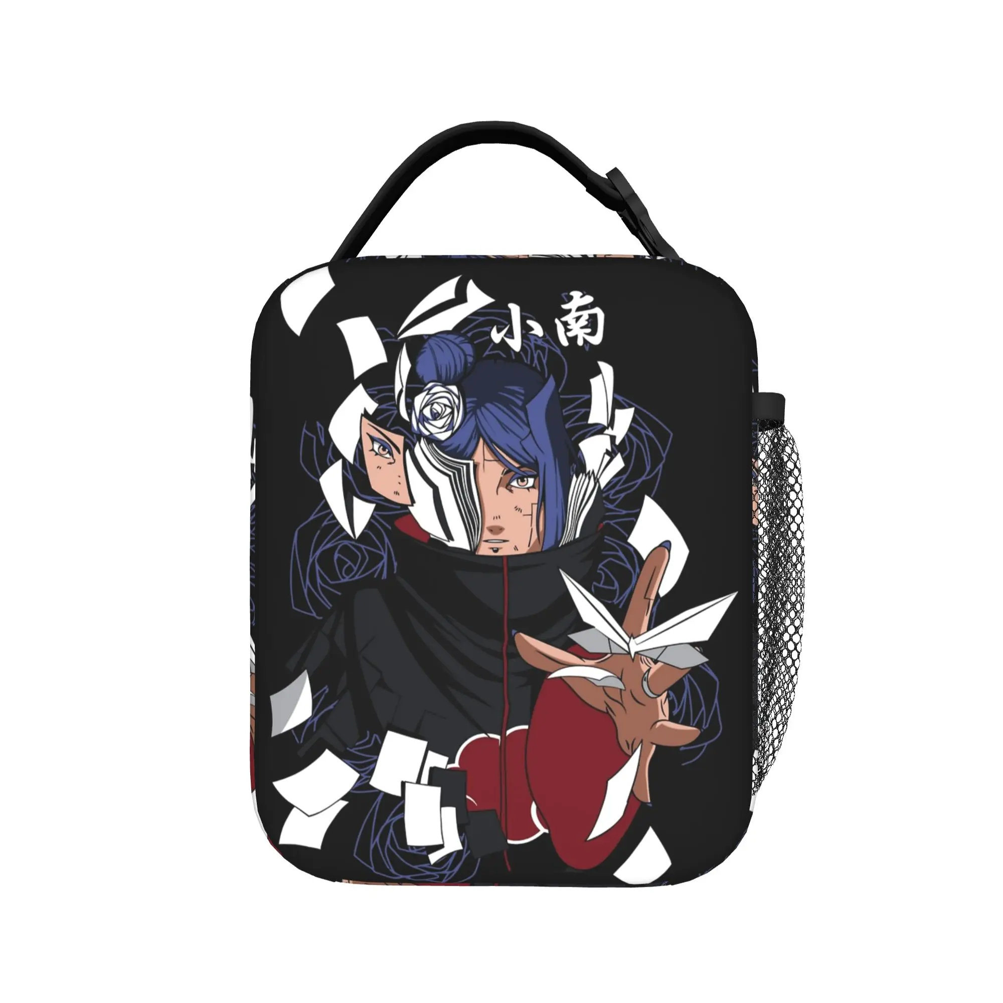 Bolsa de almuerzo con aislamiento de papel Shinobi Narutoes Anime, contenedor de almuerzo de alta capacidad, bolsa térmica, caja de almuerzo, bolsa de mano para la escuela, picnic, para niñas y niños