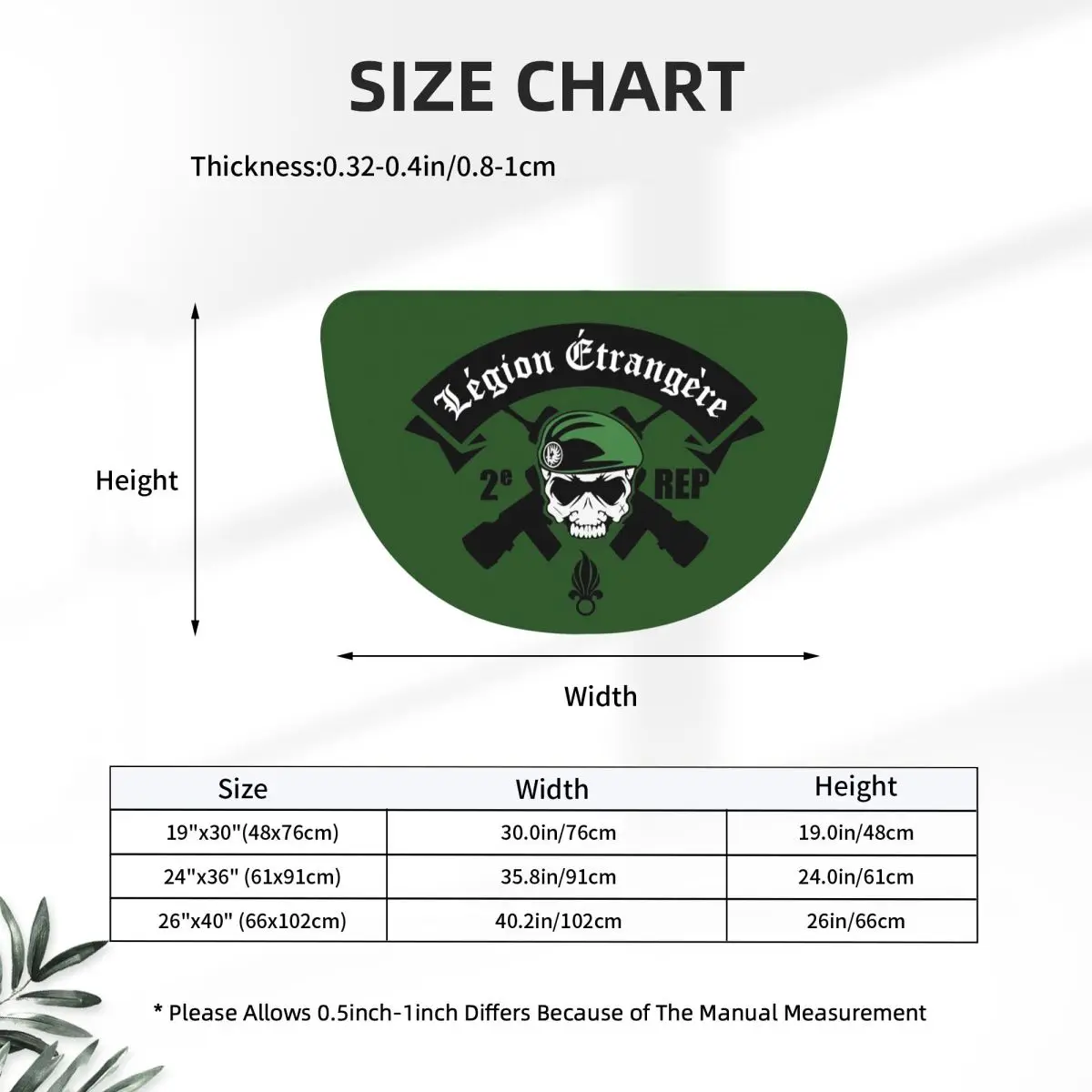 Legion Etrangere Foreign France Military Soft Half Round Doormat Non Slip Bathroom Mat Absorbent Floor Carpet for Home Bedroom