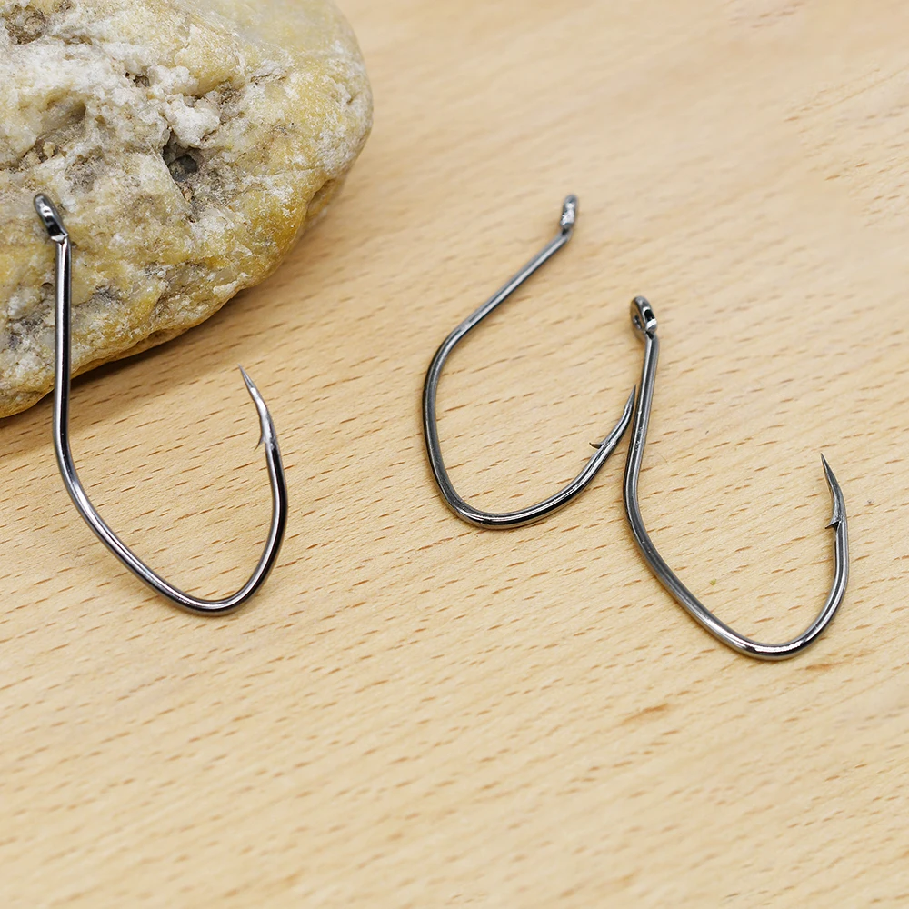 MNFT 10Pcs Catfish Hooks Big River Bait Hook Size 5.5*2.8cm 4/0 High Carbon Steel Sharpened Fishing Hook Saltwater