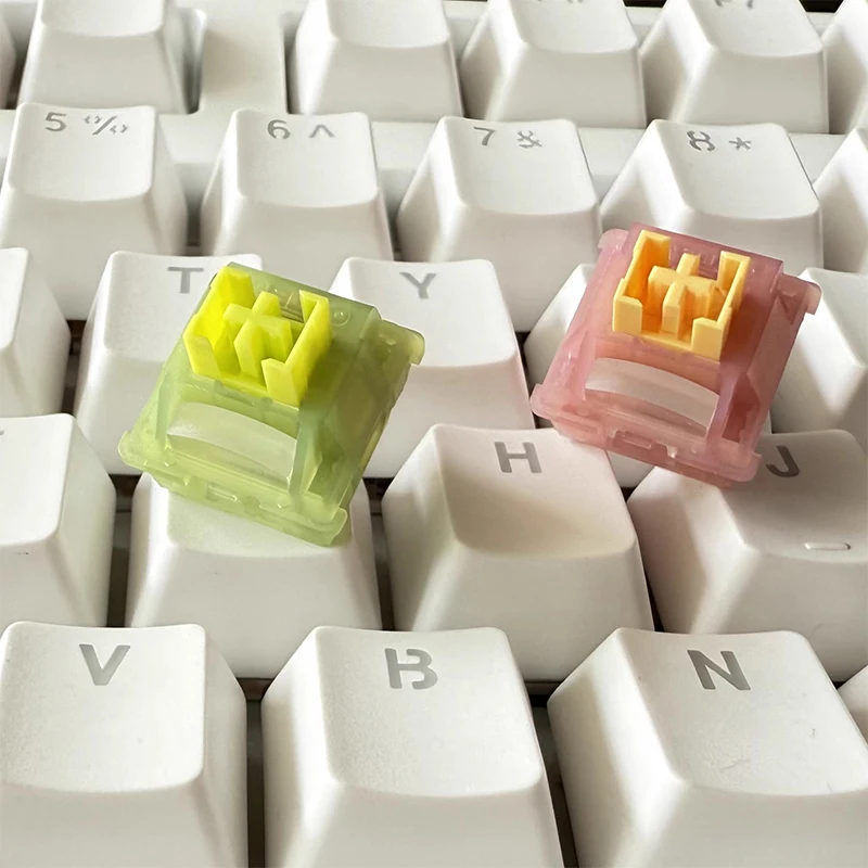 Outemu Silent Lemon V3 Switches Silent Peach V3 Switches Pre-Lubed Mechanical Keyboard Linear Tactile 5Pin Hot Swap PA66 POM