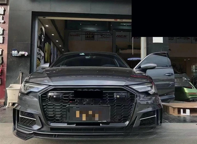 

Подходит для Audi A6L, модифицированная средняя сетка RS6 A6c8RS6, решетка Darth Vader, сотовая средняя сетка 18-25