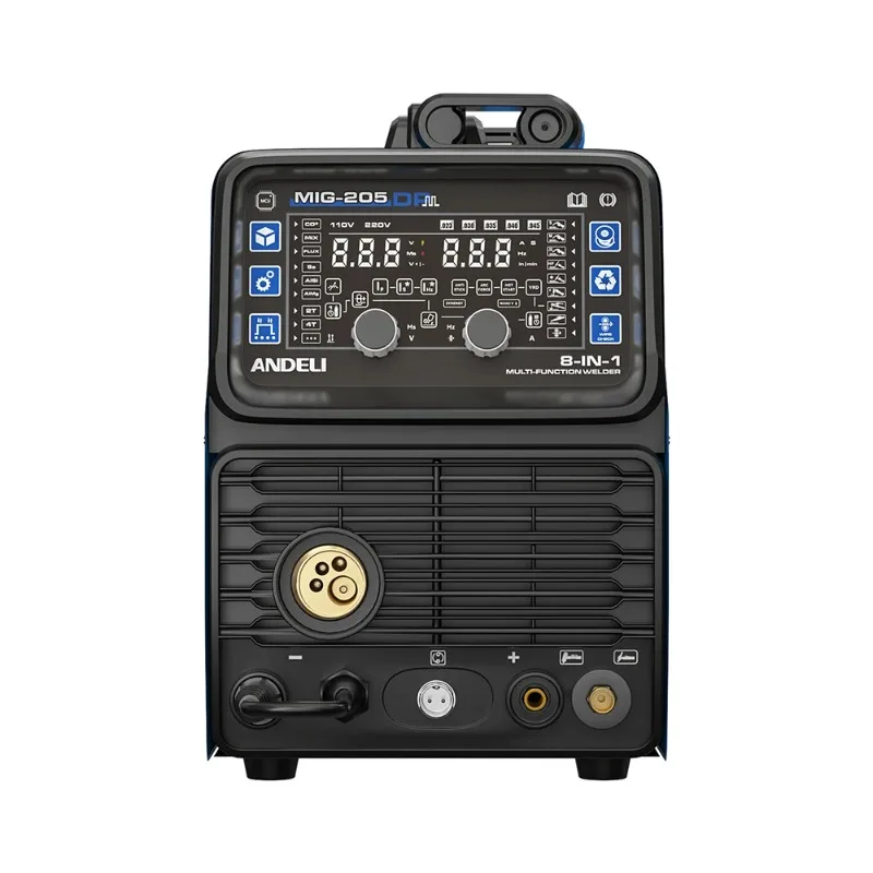 ANDELI 8 in 1 Aluminum Welding Machine MIG Pulse/TIG/Stick/CUT/Clean/Cold/Spot Semi-automatic Welding /Gasless MIG Welder