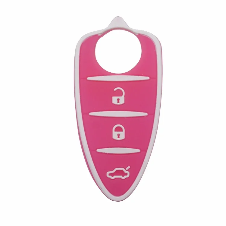 Be In Your Mind 2 Stuks Rubberen Sleutelhanger Pads – 3 Knoppen, Compatibel Met Alfa Romeo Mito & Giulietta