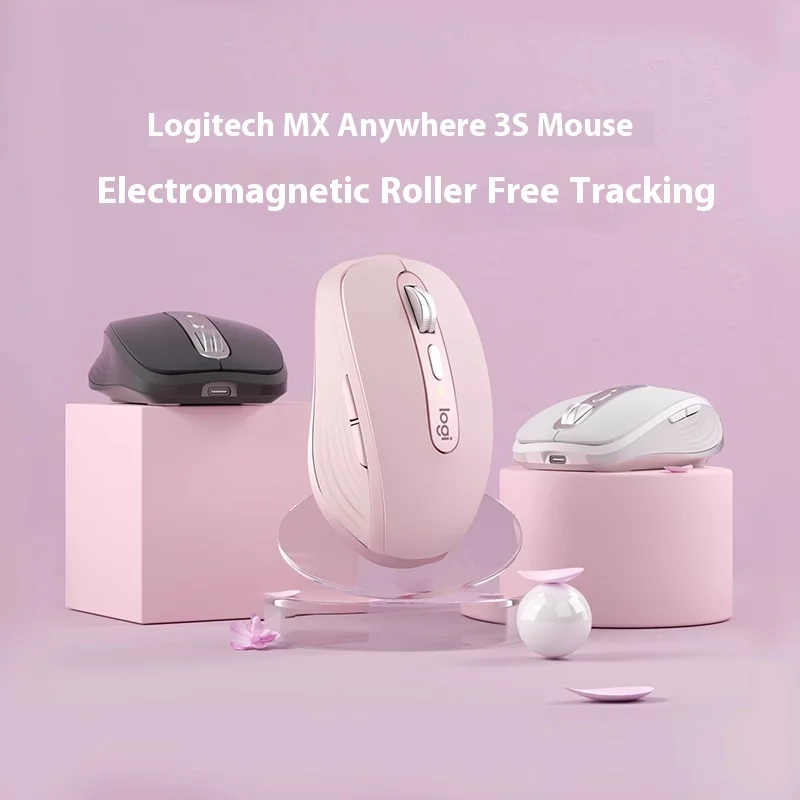 Logitech MXAnywhere 3S Wireless Bluetooth Silent Ergonomic Portable Office Tablet for Girls Mac Accessories