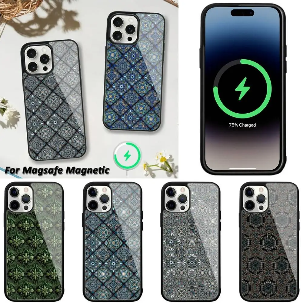 

Colorful pattern mandala ottoman Phone Case For iPhone 16,15,14,13,12,11,Plus,Pro,Max,Mini Magsafe Magnetic Wireless Charging