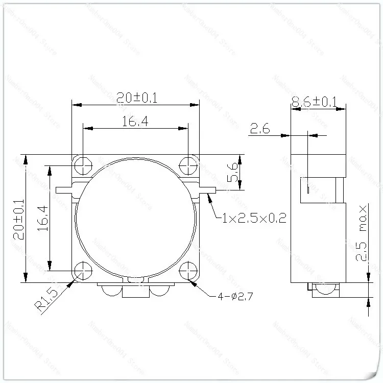 Applicable to clockwise RFTYT WG2020X-1 2400-2500MHz  151012342 RF microstrip line isolator circulator 2.4GHz