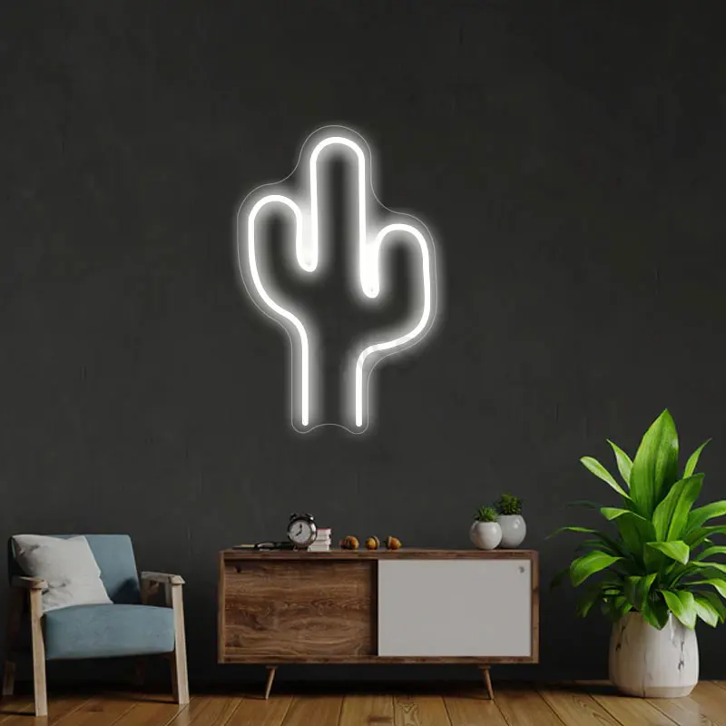 Cactus LED Neon Light Sign para Quarto de Criança, USB, Wall Decor, Baby, Presente de Aniversário