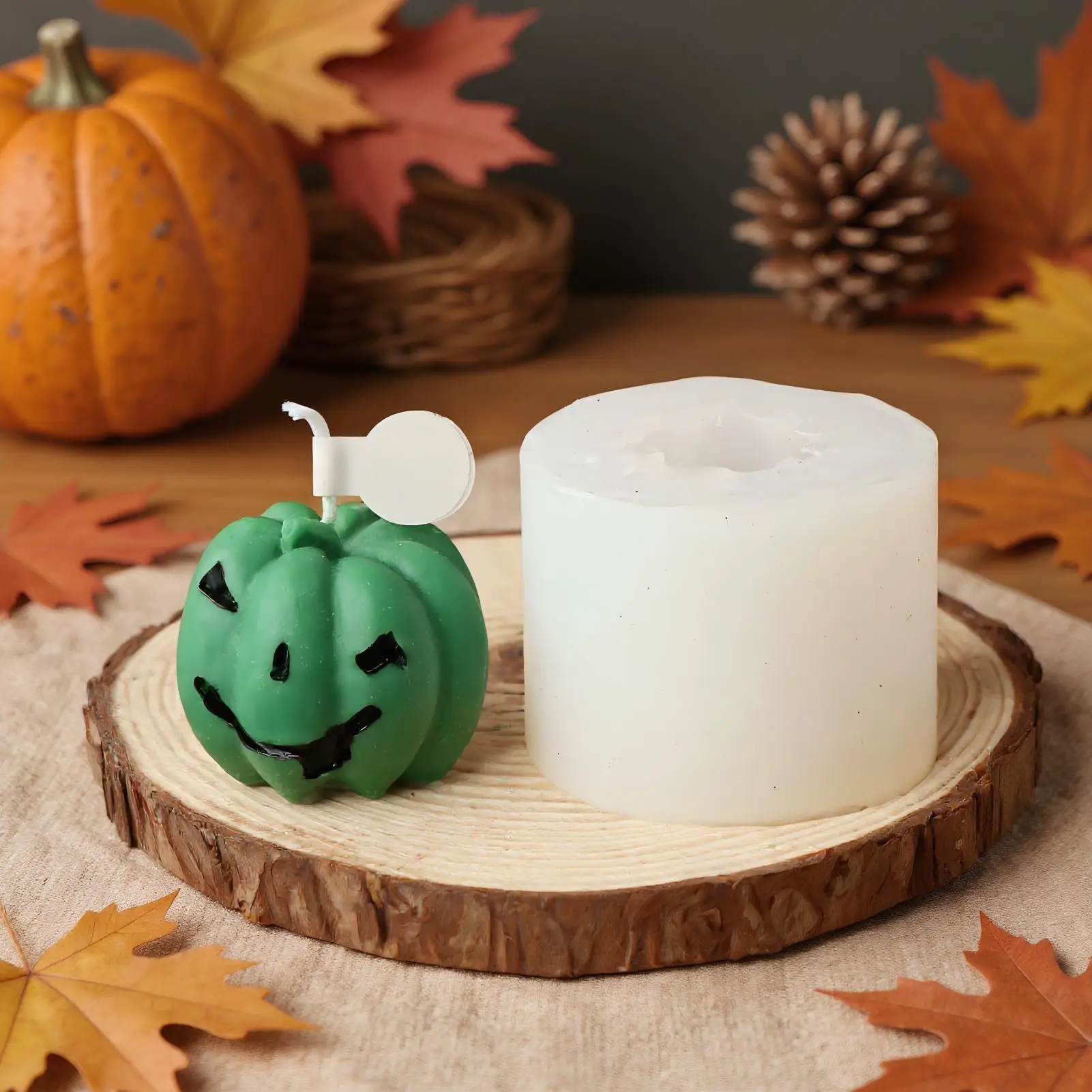 

Силиконовая форма для тыквы, силиконовые формы для Хэллоуина, принадлежности для свечей, украшения для Хэллоуина для мыла, штукатурки, искусства