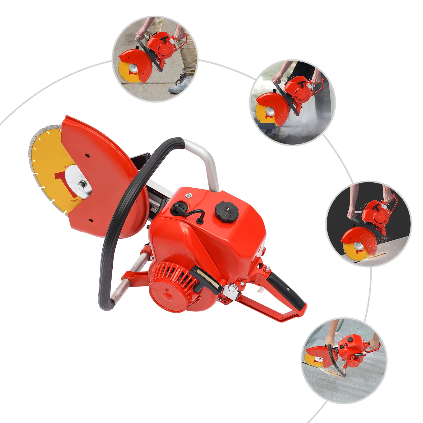 

2.9KW 6500rpm 78.5cc Gas Powered Concrete Cutter Cut-Include Diamond Saw Blade Circular Saw For Fire Prevention Disaster Relief