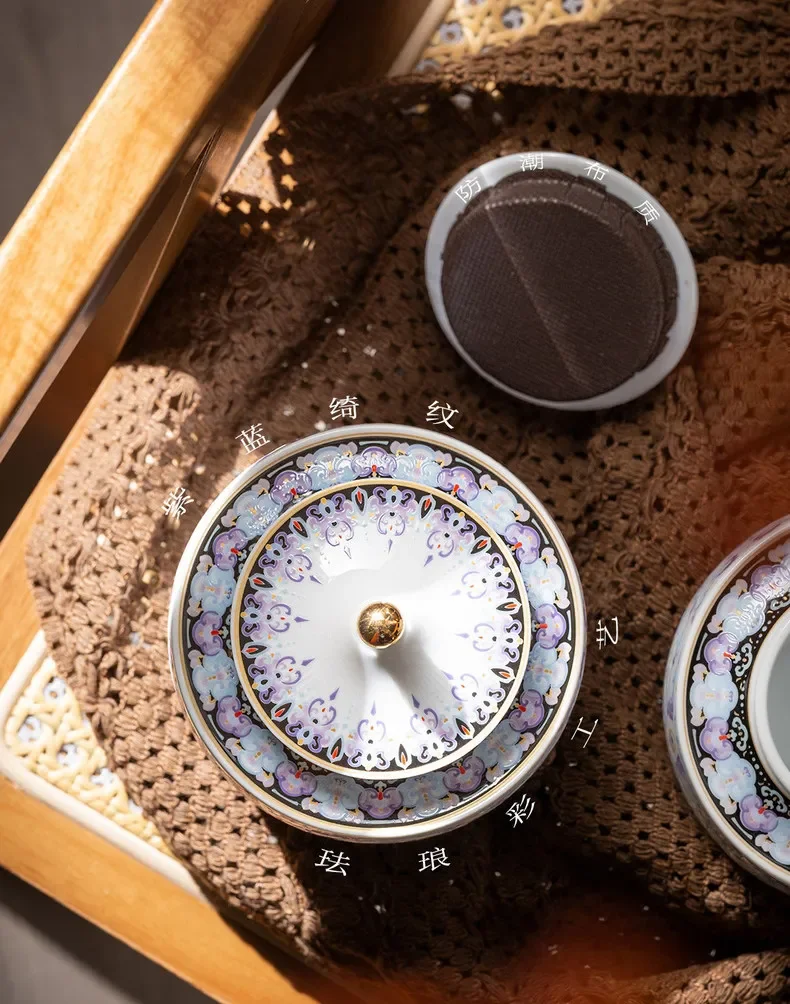 Ceramic jar large, tea jar sealed gift box tea ceremony