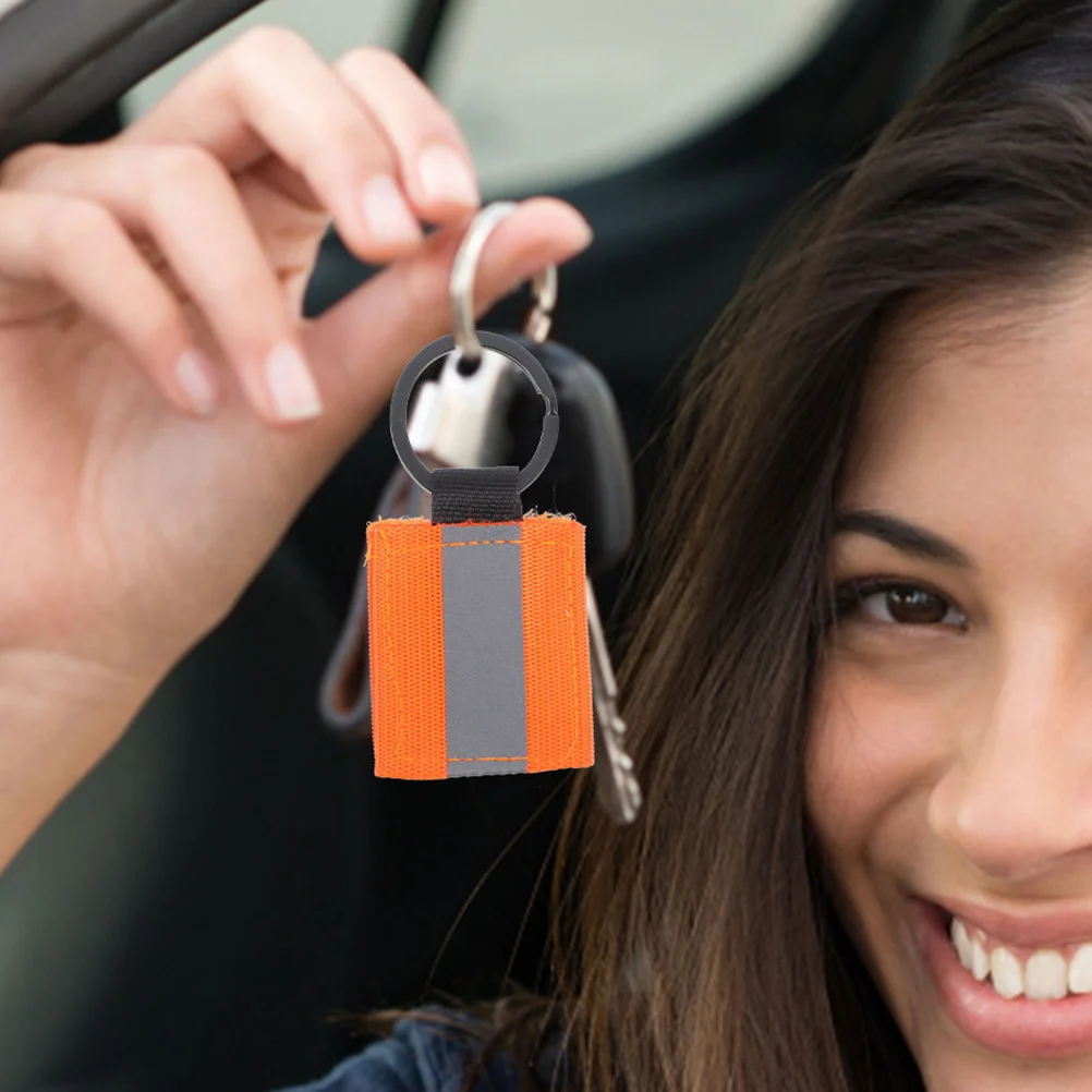 

8Pcs Reflective Keychain Label Stylish Safety Gear for Backpacks Bags Purses Bikes Kids Adults Night Visibility