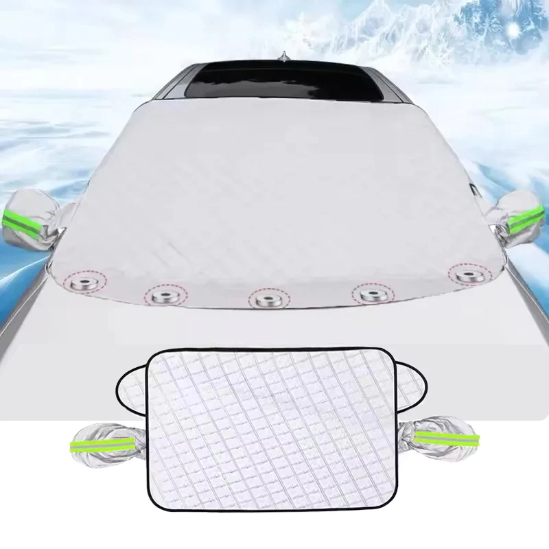 سميكة سيارة الآن ظلة غطاء الزجاج الأمامي مع 5/9 مغناطيس الأشعة فوق البنفسجية حماية مكافحة الثلوج أشعة الشمس لأودي E-tron GT 4G01 #4