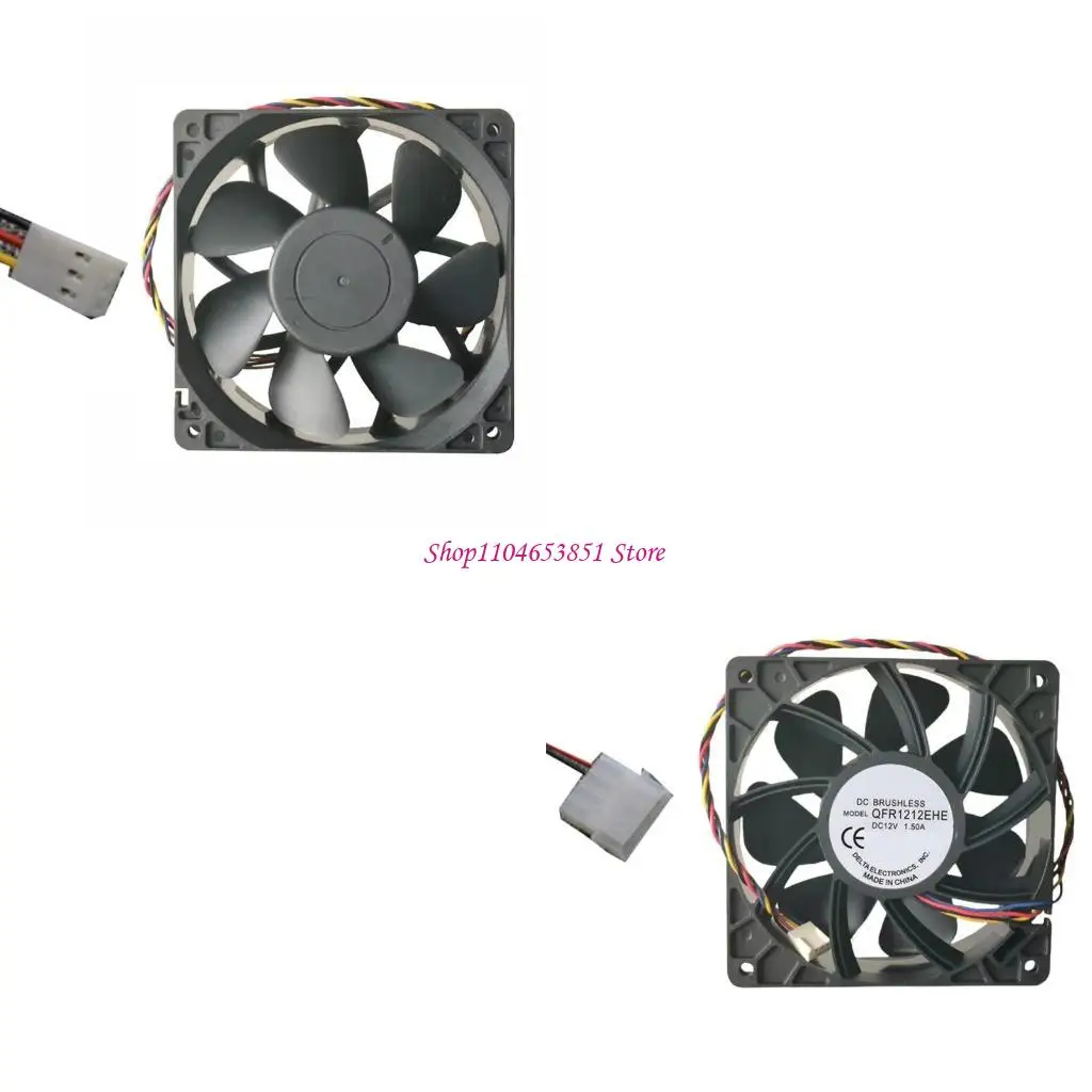 12038 Cooling Fan 120x38mm 12V 1.5A 197.2CFM Brushless Double Bearing 4000RPM for Computer Case Server Workstation Cabinet