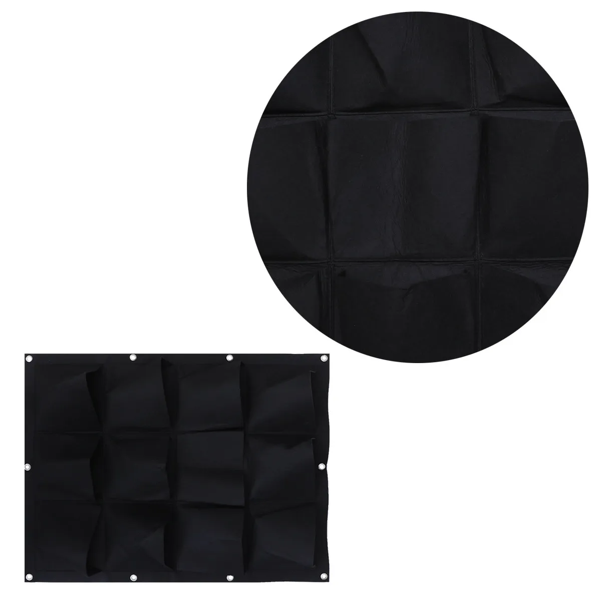 Outdoor Vertical Wall Hanging Felt Planting Bag Grow Bag for Herbs Flowers Garden Decoration 12 Pocket Breathable Root Health